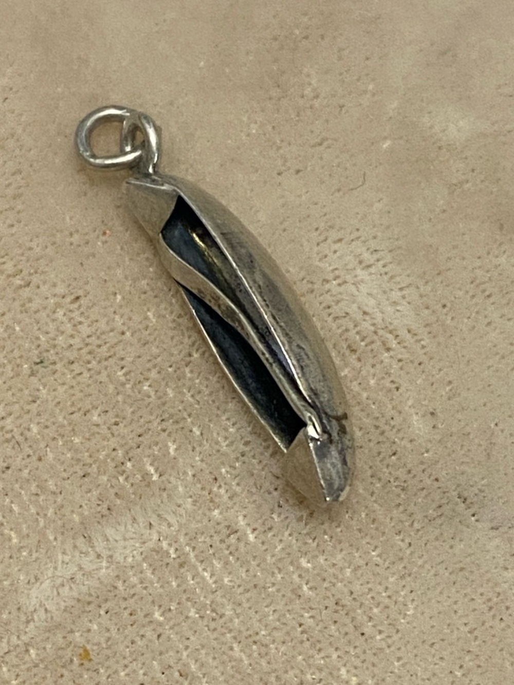 Vintage Silver Canoe Charm - Picture 4 of 7